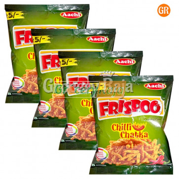 Aachi Frispoo Crunchy Corn Sticks - Chilly Chutka Rs. 5 (Pack of 4)