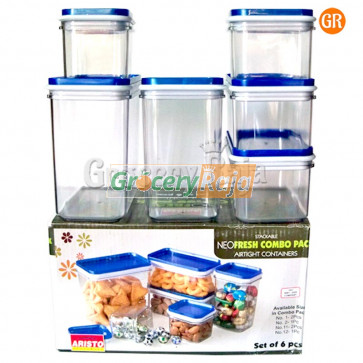 Aristo NeoFresh Airtight Container Combo Pack (Set of 6) [25 CARDS]
