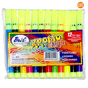 Bril Small Sketch Pens 12 Colors