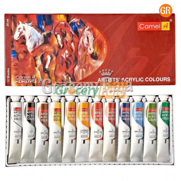 Camel Acrylic Colour Box - 12 Shades