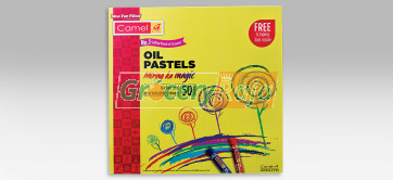 Camel Oil Pastel Crayons with Plastic Box - 50 Shades