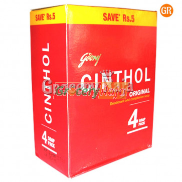 Cinthol Bathing Soap - Original 100 gms Carton (Pack of 4)