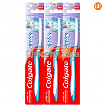 Colgate Zigzag Toothbrush - Soft 3 pc