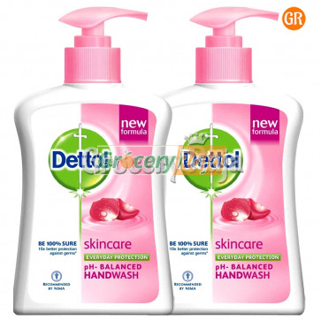 Dettol Liquid Handwash - Skincare 185 ml Bottle (Pack of 2)