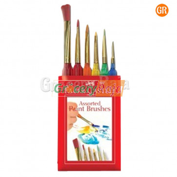 Faber Castell 6ct Triangular Handle Assorted Paint Brush (Set of 6)