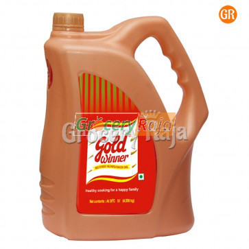 Gold Winner Sunflower Oil Jar 5 Ltr