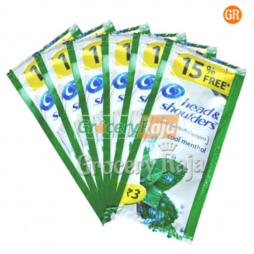 Head & Shoulders Anti Dandruff Cool Menthol Shampoo Rs. 4 Sachet (Pack of 6)