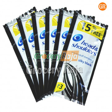 Head & Shoulders Anti Dandruff Silky Black Shampoo Rs. 4 Sachet (Pack of 6)