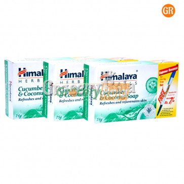 Himalaya Cucumber & Coconut Soap 75 gms (Pack of 3)