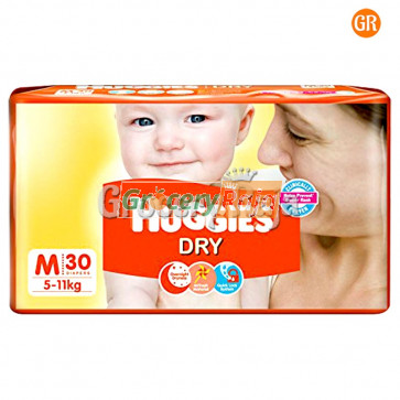 Huggies Dry Medium Diapers 5-11 Kg 30 Diapers