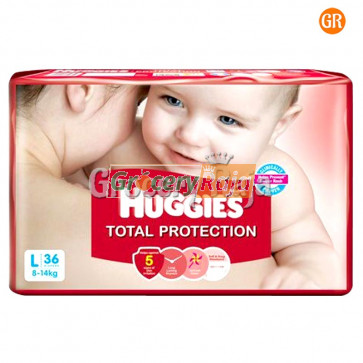 Huggies Total Protection Large 8-14 kg 36 Diapers