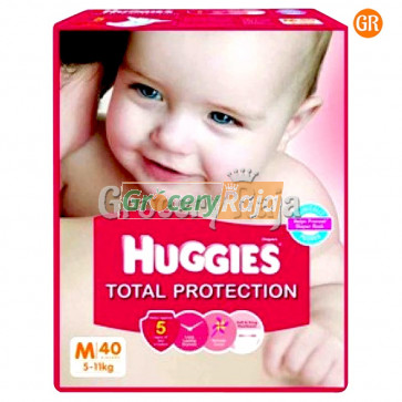 Huggies Total Protection Medium (5-11 Kg) 40 Diapers