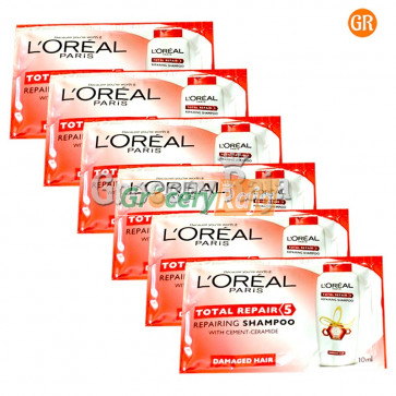 Loreal Paris Total Repair 5 Shampoo Rs.3 Sachet (Pack of 6)