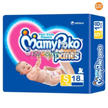 Mamy Poko Pant Style Diapers Small 4-8 Kg 18 Diapers