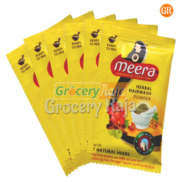 Meera Herbal Hairwash Powder Rs. 4 Sachet (Pack of 6)
