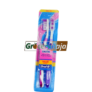 Oral B All Rounder 123 Clean Medium Toothbrush 2 pc