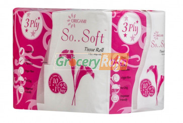 Origami Toilet Tissue Paper Roll 10 in 1 Pack