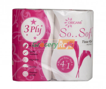 Origami Toilet Tissue Roll 4 in 1 Pack
