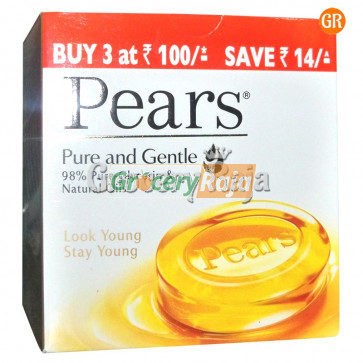 Pears Pure and Gentle Soap 75 gms (Pack of  3)  