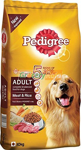 Pedigree Dog Food with Meat and Rice - Adult 10 Kg
