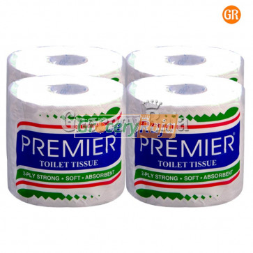 Premier Toilet Tissue 2 Ply 190 Sheets (Pack of 4)