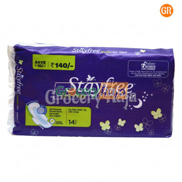 Stayfree Dry Max All Night Ultra Dry XL With Wings 14 Pads