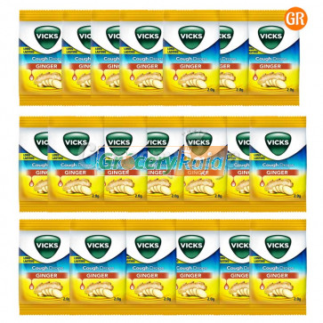 Vicks Cough Drops Ginger Rs. 1 (Pack of 20)