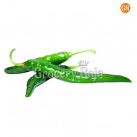 Pachai Milagai - Green Chillies Long (பச்சை மிளகாய்) 100 gms