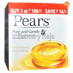 Pears Pure and Gentle Soap 75 gms (Pack of  3)  
