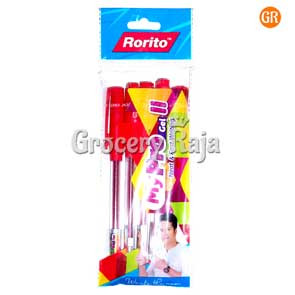 Rorito My Pro Gel Pen II - Red Rs. 6 (Pack of 5)