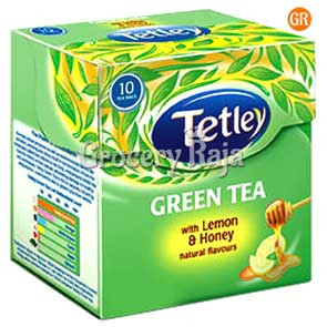 Tetley Green Tea - Lemon and Honey 100 Tea Bags